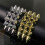 Retro Punk Style Rivet Elastic Bracelet Comfortable-black 5