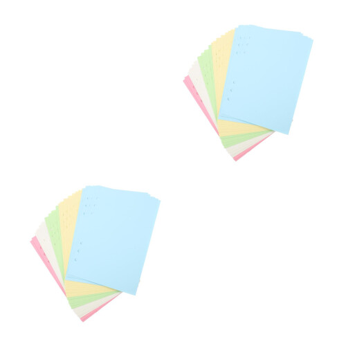 100Feuilles Recharge Cahier Multi-Usage Perforé Couleurs