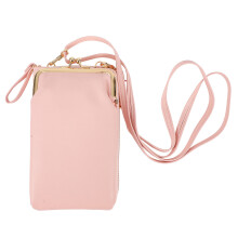 2Pièces Sac Épaule Femme PU Rose Polyvalent Pour Sorties