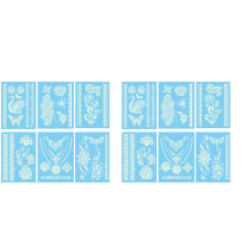12Pcs Blue Waterproof Decorative Stickers for Festivals