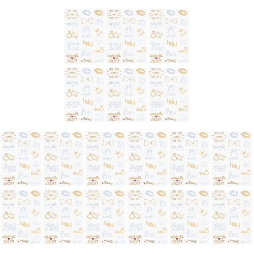 18Sheets Creative Bachelorette Party Tattoos Multi Color Arm Stickers