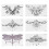 18Sheets White Underboob and Belly Temporary Waterproof Body Tattoos 1