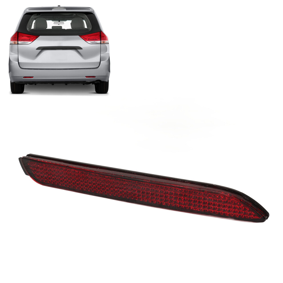 Toyota Sienna Tail Bumper Reflector 2011-2020 Red 7444352554980