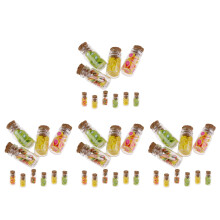40Pcs Tiny Dollhouse Bottles Toys Multi-Color Clay Glass Decor