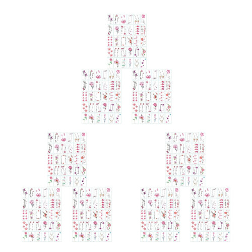 Premium Waterproof Flower Stickers Assorted Colors Body Decals