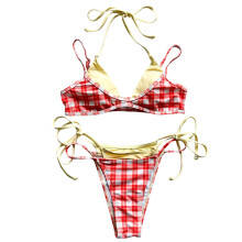 Maillot de bain tankini 2 pièces élégant pour femmes,-orang L