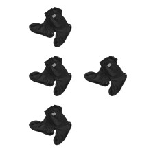 4Paires Couvre-Bottes PVC Noir Antidérapants Pour Randonnée Cyclisme