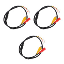 3Pièces Câbles Caméra Rca+dc Étanches Multiusage Pour Auto