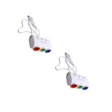 2Pièces Chargeur Double USB ABS Adaptateur Allume-Cigare