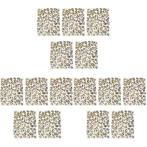 15Sheets Personalized Temporary Tattoos Leopard Design for Daily Use