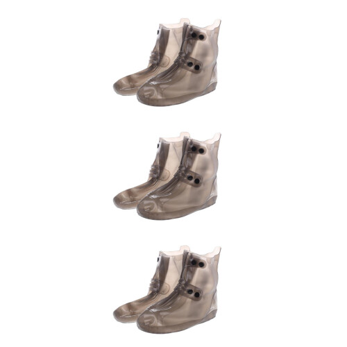 3Paires Surtouts Chaussures Reutilisables Silicone Anti-