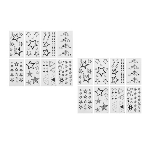 16Sheets Multi DIY Temporary Tattoos Stickers Lightweight Body Decal