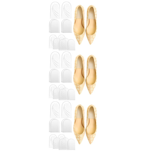 18Paires Inserts Gel Transparent Ajustable Pour Chaussures