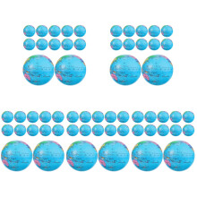 60Pcs PU Stress Balls Funny Anxiety Toys Portable Pressure