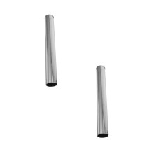 2Pcs Stainless Steel Fire Pipe Silver Flue Chimney for Outdoor Stoves