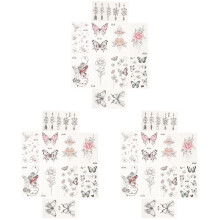 60Sheets Decorative Temporary Tattoos Sticker Easy Apply for Party Use