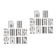 20Pcs Black Temporary Tattoo Stickers Waterproof Eco-Friendly Body Art