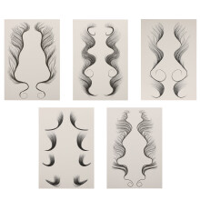 25Sheets Black Baby Hair Stickers Waterproof Hairline Decals for Girls