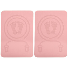 2Pcs Pink Soundproofing Skipping Mat Portable Workout Mat for Home