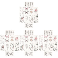 80Sheets Colorful Butterfly Temporary Tattoos Stickers for Party Decor