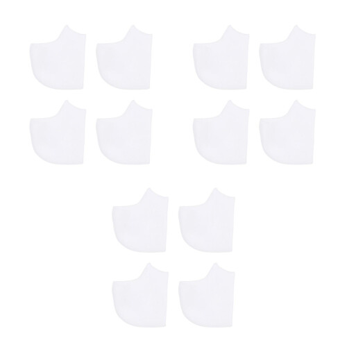 12Pcs White Heel Protective Pads Washable Comfortable Feet Supporters