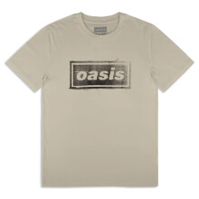(XXL, Beige) Oasis Thread Band Logo T Shirt