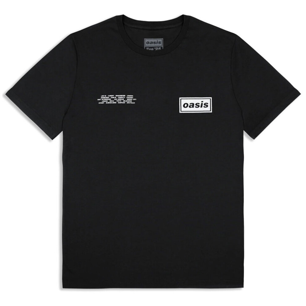 Oasis (S, ) Global Cities Logo T Shirt Black