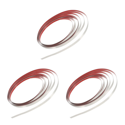 3Rouleaux Moulure Adhésive À Coller Pour Déco Murale Argentée 2