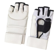 2Pcs Halbfinger Kickboxen Handschuhe Taekwondo Sparring-Weiß L