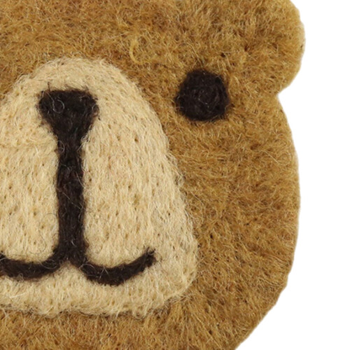 Cute Wool Felt Bear Drink Coaster 1