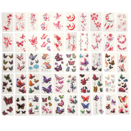 100Sheets Assorted Color Cartoon Body Stickers Durable and Safe 1