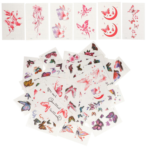 100Sheets Assorted Color Cartoon Body Stickers Durable and Safe 2