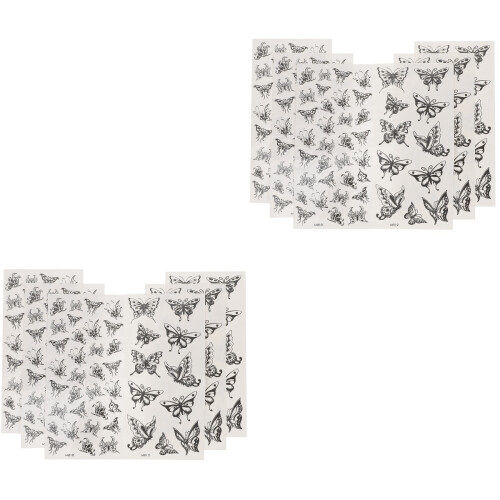 12 Sheets Temporary Tattoos Waterproof Tattoos Stickers Body 1