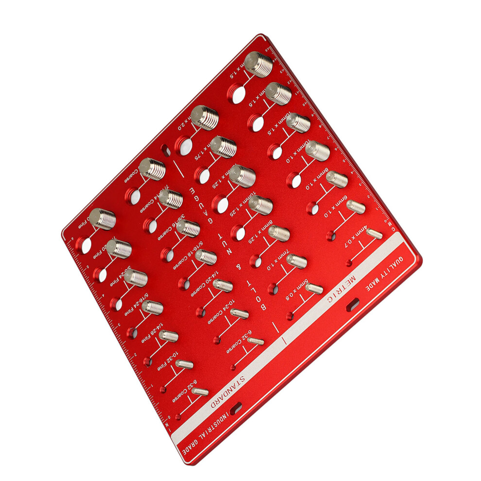 28-Hole Nut & Bolt Thread Checker Gauge
