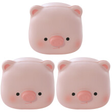 3Pcs Wear-Resistant Pink Pig Stress Toys for Kids Fun
