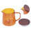 300ml Borosilicate Glass Cup with Lid Brown 1