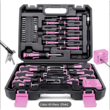 (Blue)Amartisan 43PCS Magnetic Screwdriver Set with Case, CR-V Steel, Phillips, Slotted, Torx, Hex, Precision Drivers & Flexible Shaft