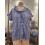 Womens Ruffle V Neck Button Down Blouse Casual Long-Gray L 2