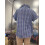 Womens Ruffle V Neck Button Down Blouse Casual Long-Gray L 3