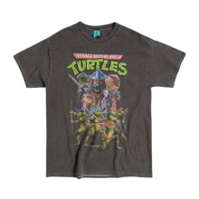 (XL, Charcoal) Teenage Mutant Ninja Turtles Unisex Adult Retro Vintage Wash T-Shirt