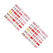 4Sets Wegwerp National Flag Tattoos Assorti Kleuren Voor Kinderen