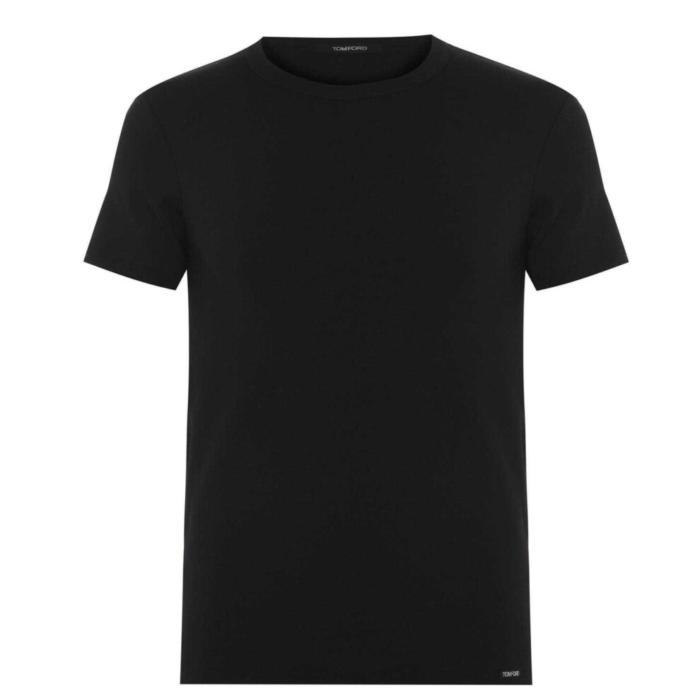 Tom Ford (Xs, ) Mens Cotton Crew Neck T-Shirt Black