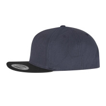 (One Size, Navy/Black) Flexfit Unisex Adult Yupoong 5 Panel Snapback Baseball Cap