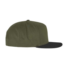 (One Size, Olive Green/Black) Flexfit Unisex Adult Yupoong 5 Panel Snapback Baseball Cap