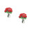 2Pièces Mini Rose Rouge Résine Décor Maison Miniature 5