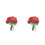 2Pièces Mini Rose Rouge Résine Décor Maison Miniature 6
