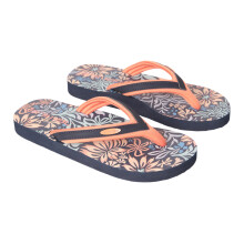 (2 UK, Coral) Animal Childrens/Kids Swish Floral Flip Flops