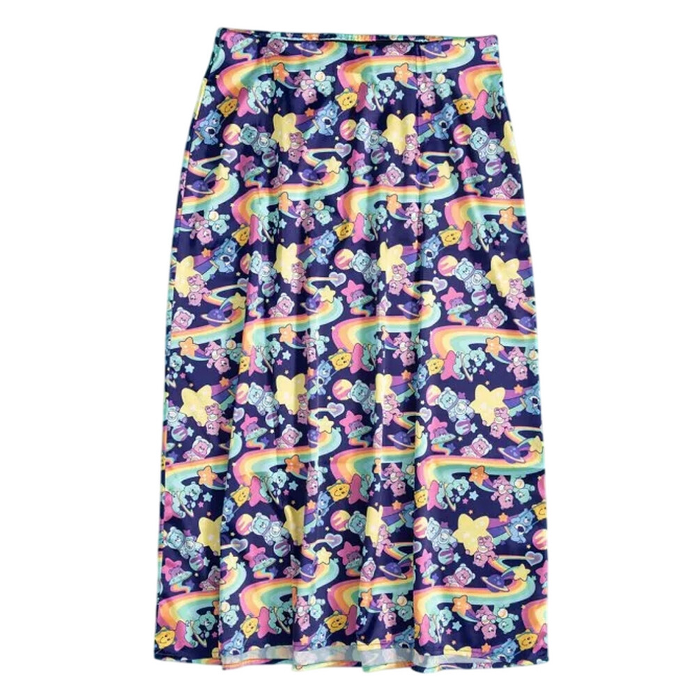 Care Bears (M, Purple) Womens/Ladies Galaxy Satin Skirt