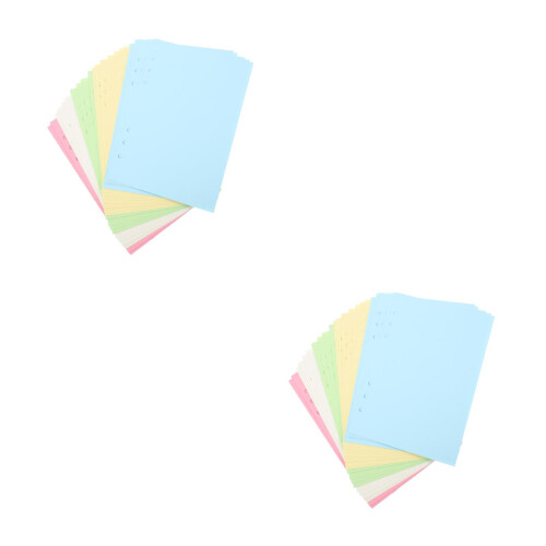 100Feuilles Recharge Cahier Multi-Usage Perforé Couleurs 2