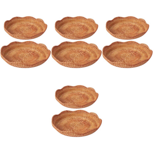 8Pièces Corbeille Tressée Polyvalente Panier Osier Rangement 1